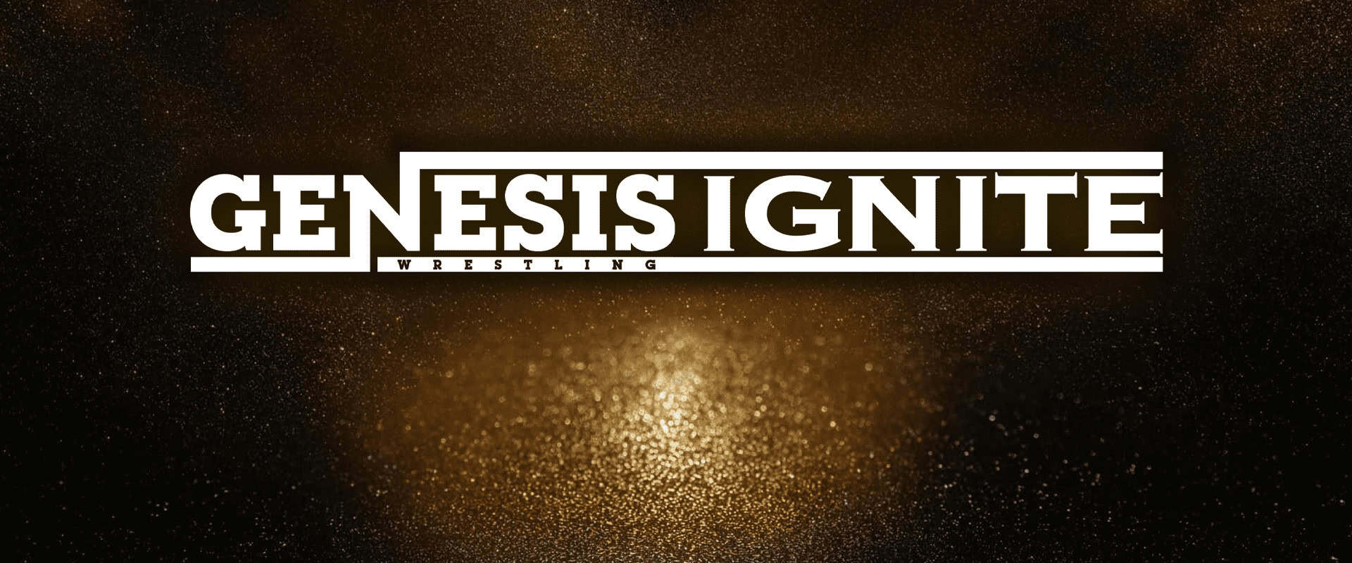 Dynamic wrestling event poster for Genesis Ignite at UK Wrestling Ltd.